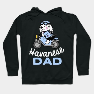 Havanese Dog Motorcycle Dog Owner Retro Funny Dog Hoodie